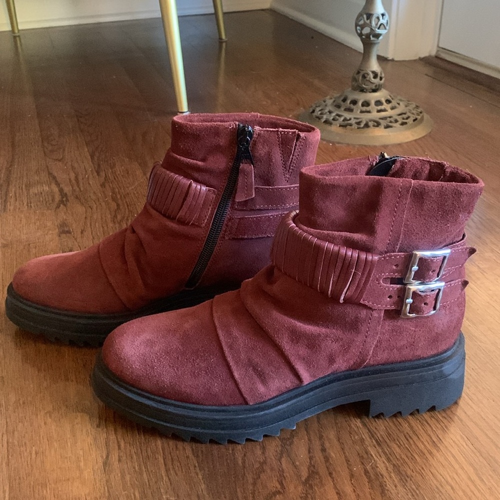 NWOT Miz Mooz New York City Leather Burgundy Fanley Boot